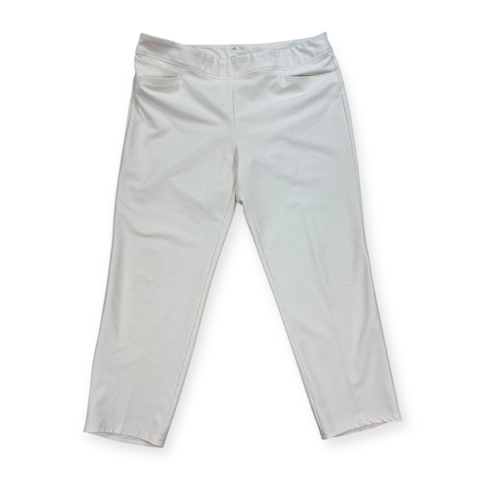 Adidas Pants Women's XL White Golf  Straight Leg Classic Activewear